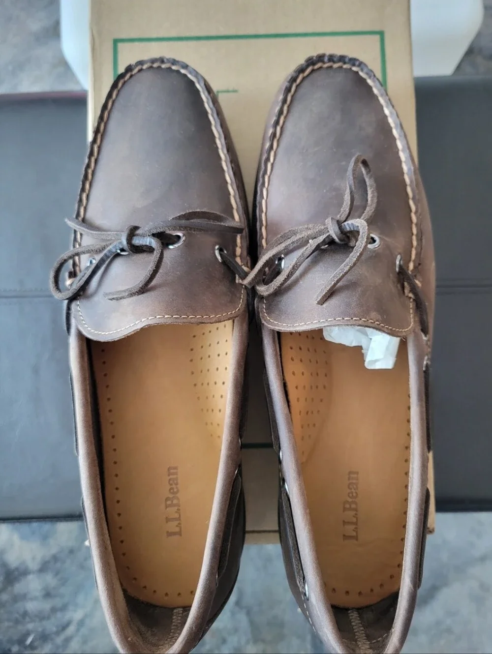 L.L. Bean Camp Moc II Men's Size 10 D Cactus Brown Leather Moccasins NEW